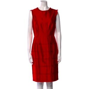 CH Carolina Herrera silk raw edge dress, last call - size 6, like new